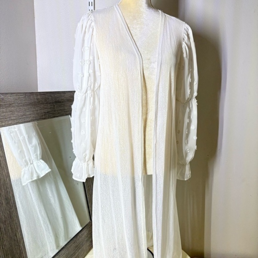 Ember White Sheer Cardigan